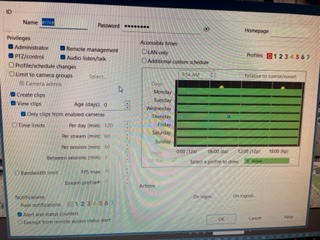 User Profile admin setting